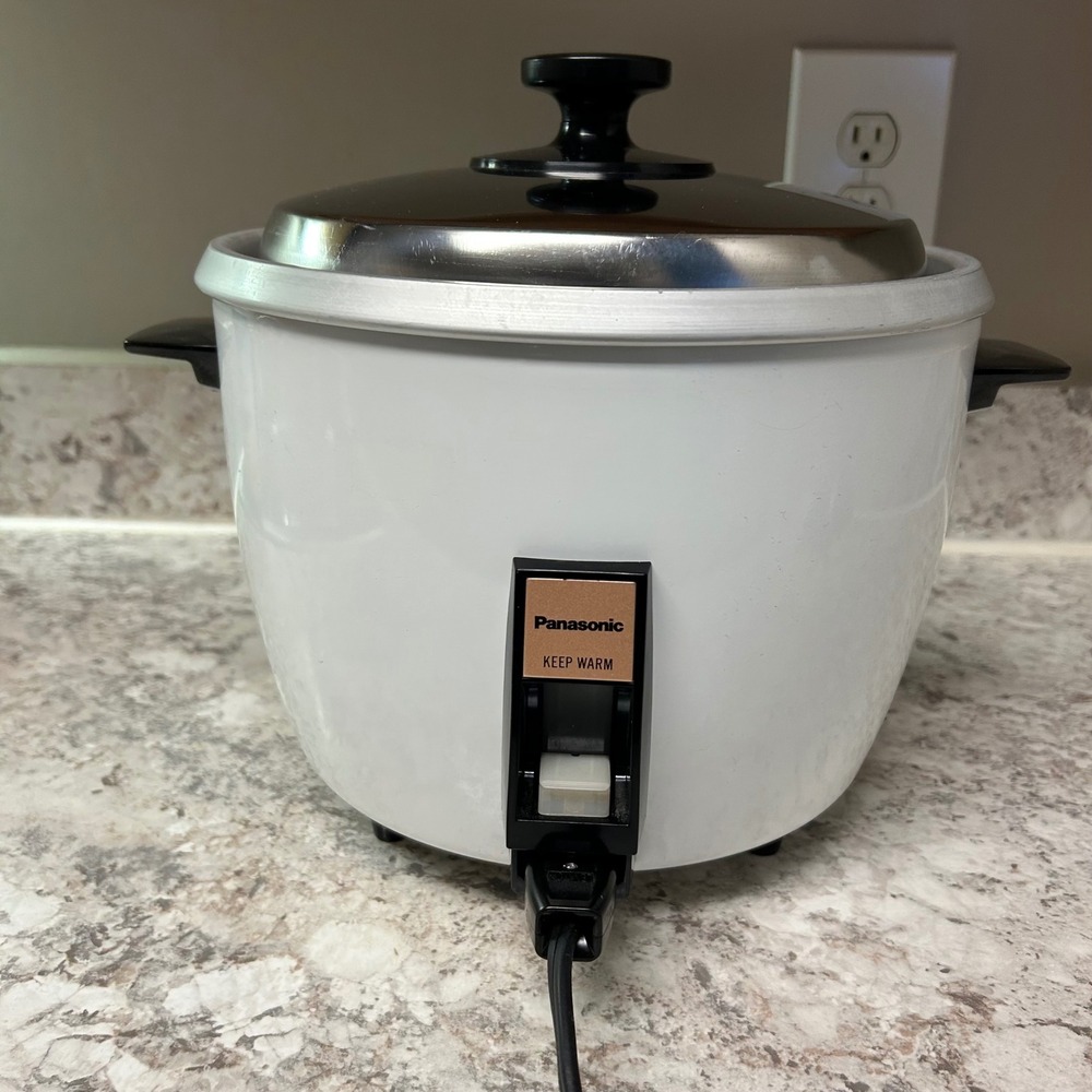 Panasonic Rice Cooker 10-Cup White Rice-O-Mat SR-18FH Steamer Keep‎ Warm